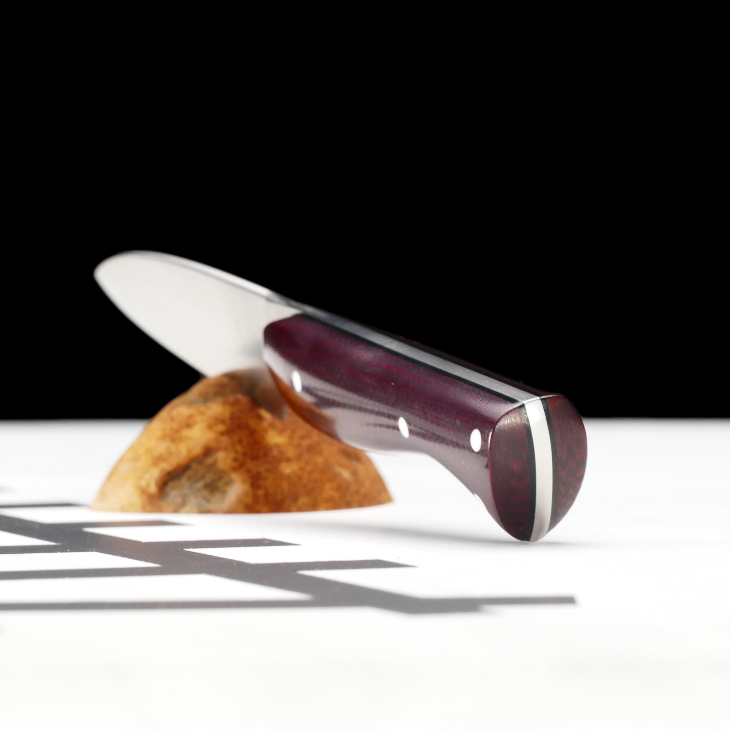 S90V Pairing Knife Burgandy Micarta