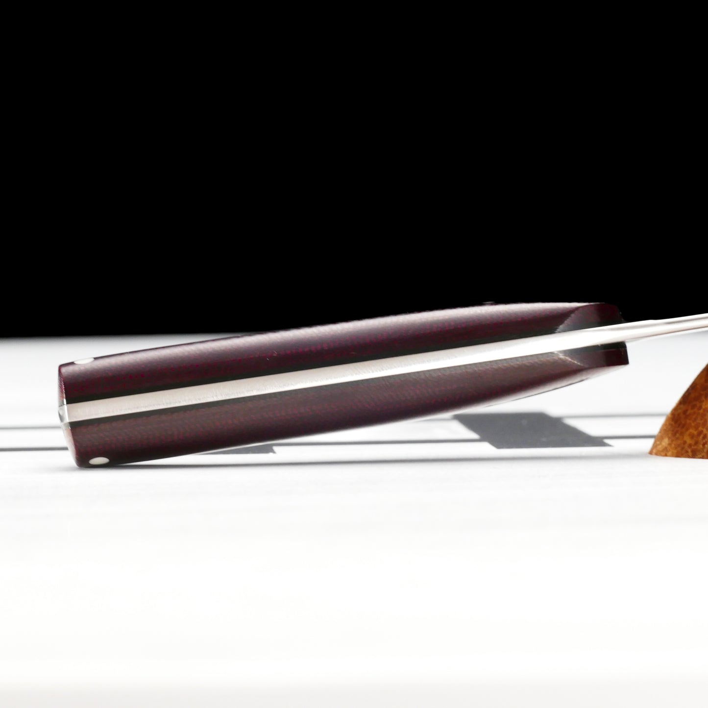 S90V Pairing Knife Burgandy Micarta